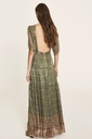 BA&SH  - Robe Maxi géométrique vert et jaune - T36 - P0039 