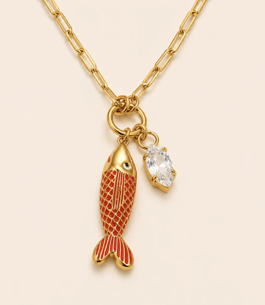 COLLIER -  poisson rouge - Collection PAL    