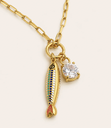 COLLIER -  poisson bleu - Collection PAL     