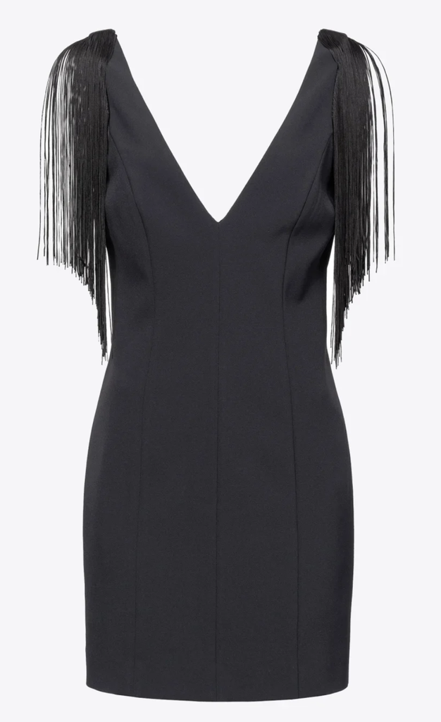  PINKO - Robe Noir à Franges - P0065