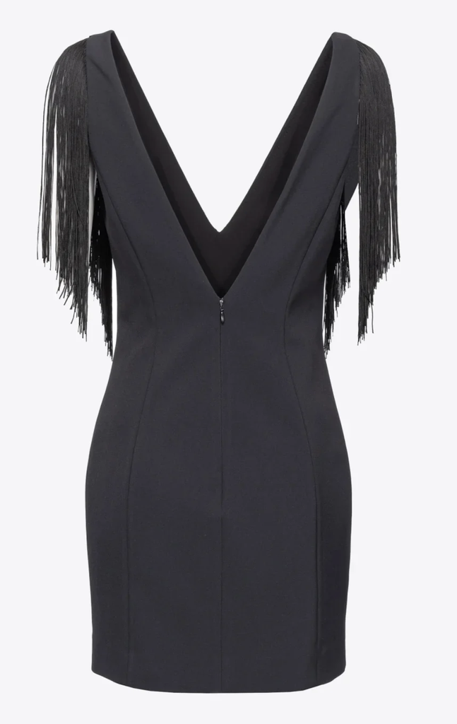  PINKO - Robe Noir à Franges - P0065