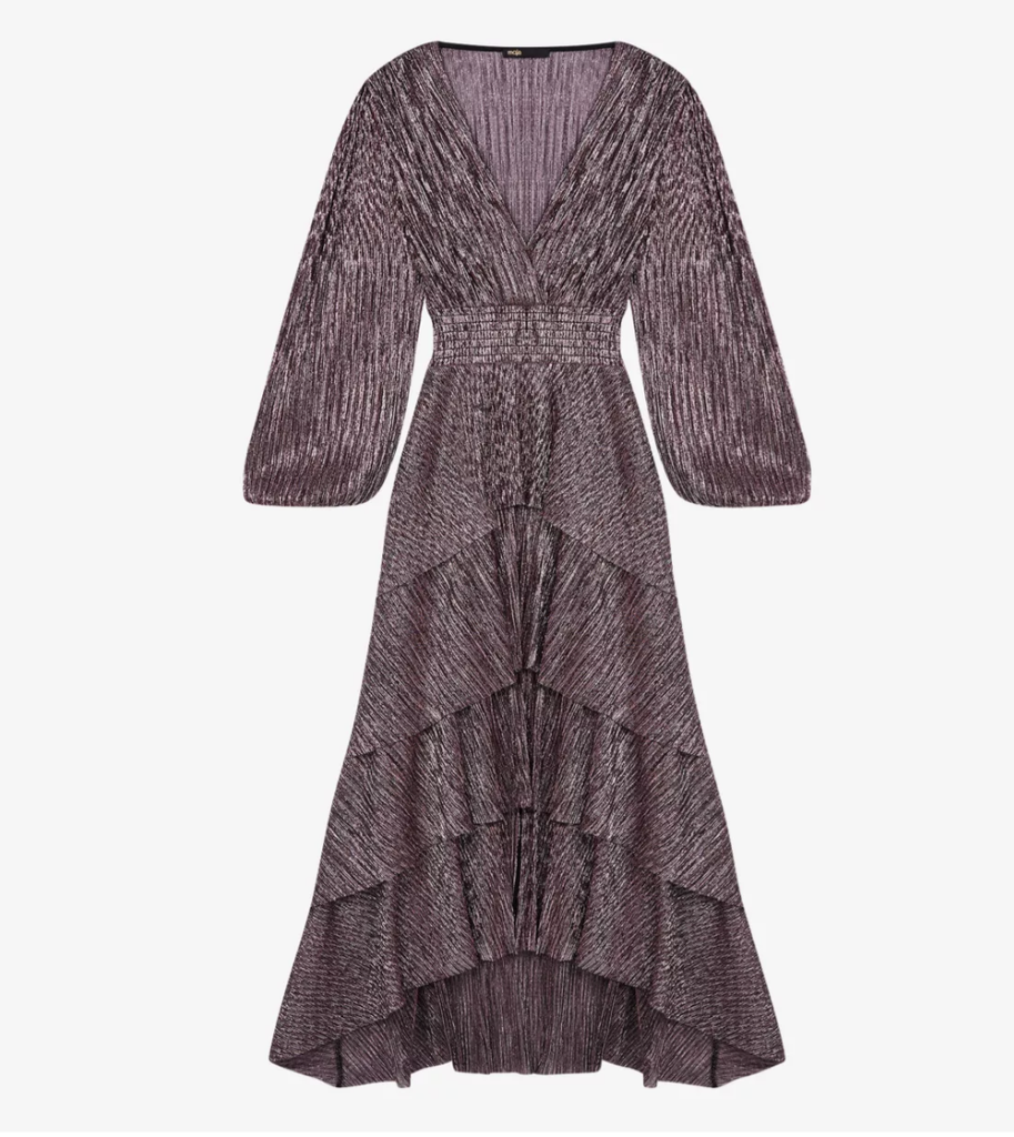 MAJE - Robe Midi Mauve Ruffiniti - T36 - P0076