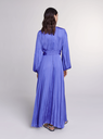 MAJE - Robe Maxi violet satinée longues manches - P0081