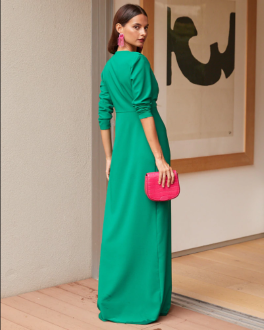 LADY PIPA - Robe longue verte - C02651