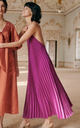 SEZANE - Robe longue imprimée LAYLA Fuchsia  - C03052
