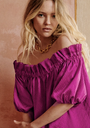SEZANE - Robe courte TAMARA fuchsia - C03058
