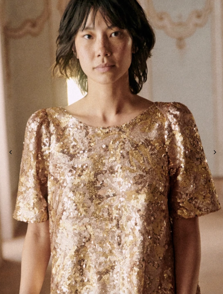 SEZANE - Robe courte Elaine sequins - C03060