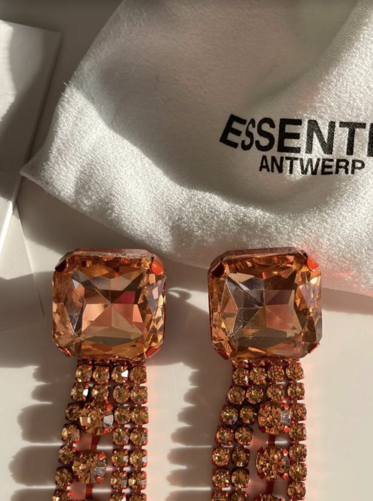 ESSENTIEL - Bijoux - Boucles d'oreilles à strass orangées - A907