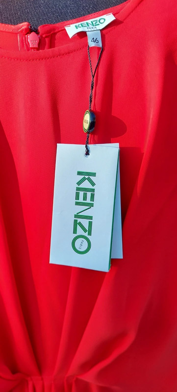 KENZO - Robe mi-longue rouge - C02727