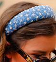 LES JUMELLES - Headband perles bleues et blanches- A913