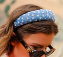 LES JUMELLES - Headband perles bleues et blanches- A913