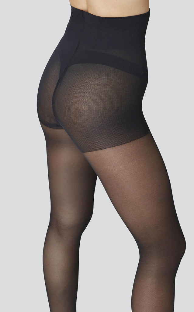 Irma Support Tights Black - Swedish Stockings