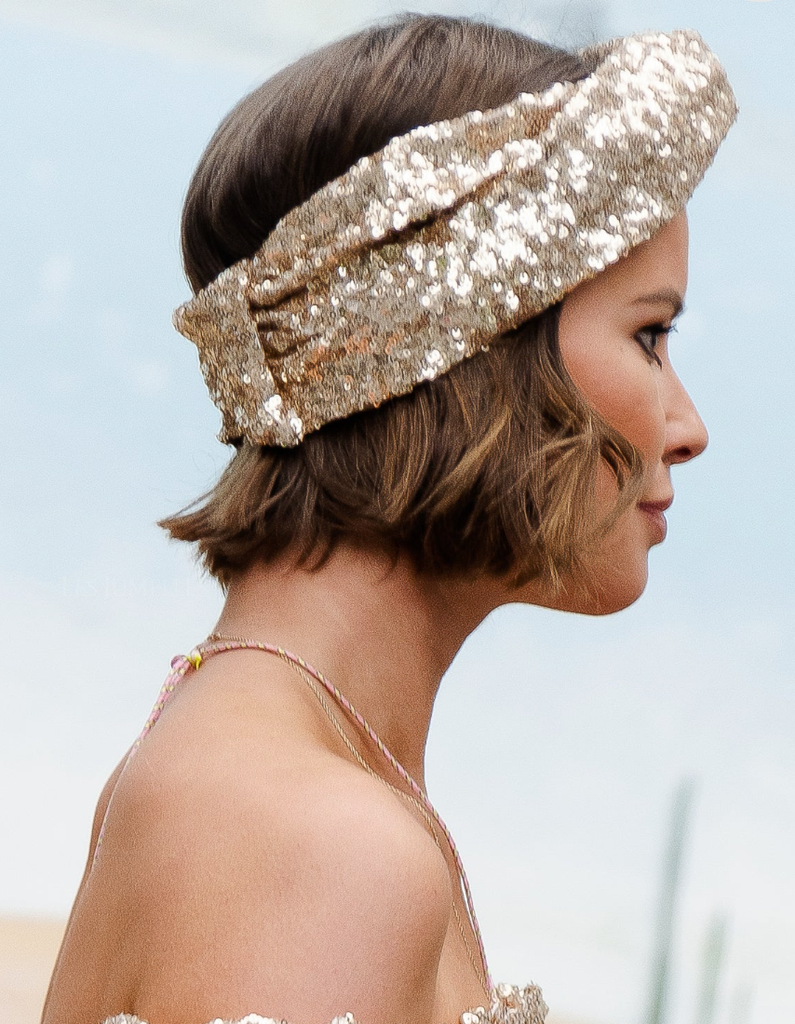 LES JUMELLES - Headband Doré à Sequin - A924