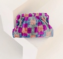 LES JUMELLES - Pochette en Soie Ikat Mauve - A926