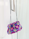 LES JUMELLES - Pochette en Soie Ikat Mauve - A926
