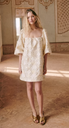 SEZANE - Robe courte Marguerite jacquard doré - C03056