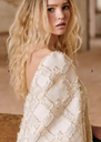 SEZANE - Robe courte Marguerite jacquard doré - C03056
