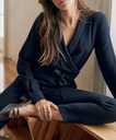 SEZANE - Combinaison longue bleue HEAVEN  - C03028