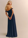 REFORMATION - Robe Longue Bleue Marine JAYDE - C03103