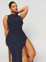 REFORMATION - Robe longue Bleu Marine SENNA - C03104
