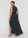 REFORMATION - Robe longue Bleu Marine SENNA - C03104