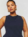 REFORMATION - Robe longue Bleu Marine SENNA - C03104