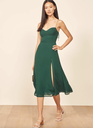 REFORMATION - Robe Mi-longue Juliette rouge  - C02790