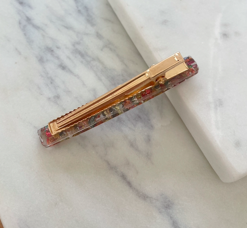 Résine Hair Clip - Barette Fine - Paillettes Multicolores - GLEEBEE