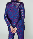 MODETROTTER - Ensemble Costume Veste & Pantalon Zeya - Zèbre Bleu et Violet  - C03166