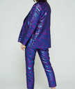 MODETROTTER - Ensemble Costume Veste & Pantalon Zeya - Zèbre Bleu et Violet  - C03166