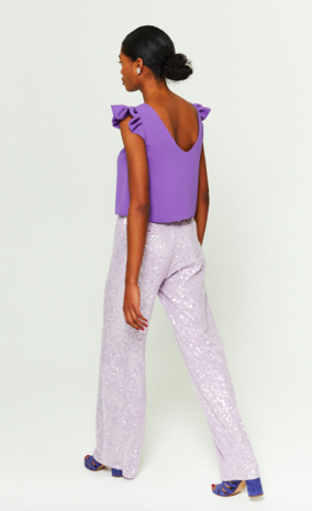 MAISON GUILLEMETTE - Ensemble Haut et Pantalon - ROMA et SWING Lavande - C03155