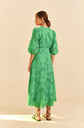 FARM RIO - Green Richelieu - Robe Midi - Verte - C03182