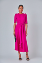COOSY - Robe longue CHARLOTTEFUCSIA  - C03156