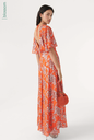 BASH - Shelby - Robe Longue Orange Détails Brillants - C03189