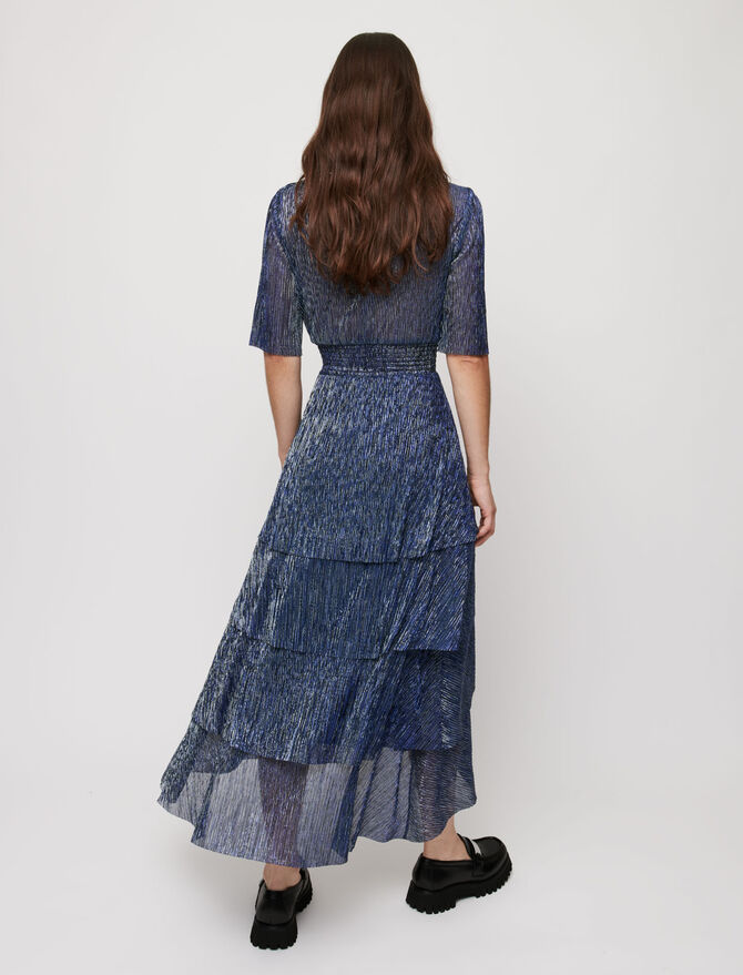 MAJE - Robe longue bleue  - C02630