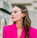 LOC - Barrette Jaipur - PETITE - Pierres SWAROVSKI - Crystal Fuchsia - LES COURONNES DE VICTOIRE - A948