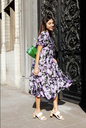 CRAS - Robe mi-longue imprimée  - C02610