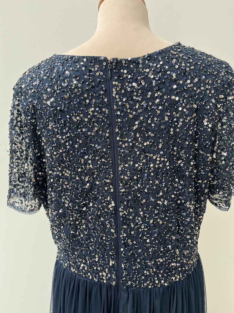 MAYA - Robe longue bleue  - C00984