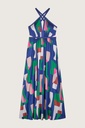 BASH - GROOMY - Robe géométrique bleue nuit - C03222