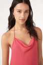 BASH - FAME - Robe soie rose fushia - C03226