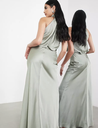 ASOS - Robe longue soie sauge - C03242