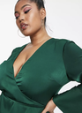 ASOS - Robe portefeuille verte - C03245