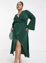 ASOS - Robe portefeuille verte - C03245