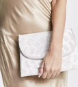 TRUE DECADENCE - Sac perles blanches gris clair - A1035