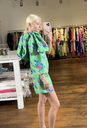 BERNADETTE ANTWERP - ROBE COURTE VERTE FLEURIE - C03251