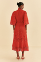 FARM RIO -  Robe longue rouge  - C03255