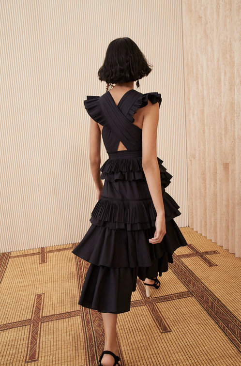 ULLA JONHSON - Robe longue noire - C03262