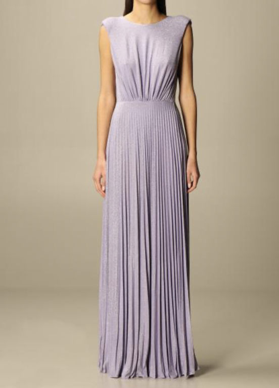 Elisabetta Franchi - Robe longue parme irisée - C03266