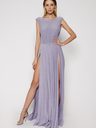 Elisabetta Franchi - Robe longue parme irisée - C03266