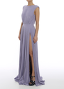 Elisabetta Franchi - Robe longue parme irisée - C03266